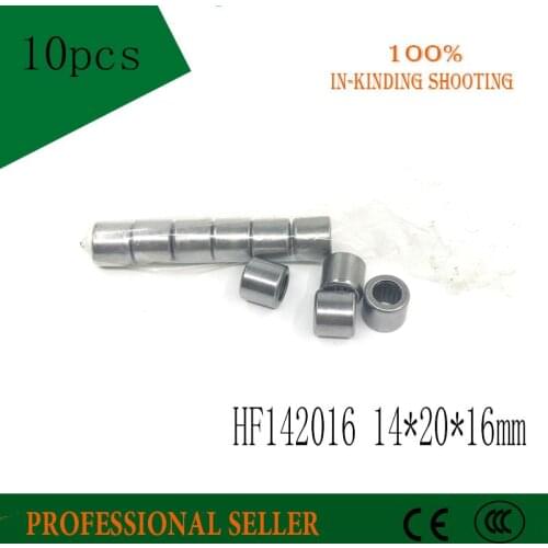 10PCS HF1416 Bearing 14*20*16 mm Drawn Cup Needle Roller Clutch HF142016 Needle Bearing