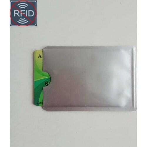 100pcs Anti RFID Card Holder Blocking ID Protector Anti Scan Case Secure Sleeves Aluminium Foil Shield Bag Degaussing Proof