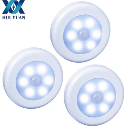 3 pcs Lot Infrared Motion Sensor Wireless Wall Lamp Wardrobe Cupboard Drawer Closet Bedroom Kitchen Night Light luzes Da Noite