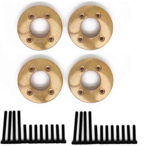 4PCS Brass Counterweight Balance Weight for YK4101PRO YK4102 YK4103 YK4082 YiKong RC Crawler Car Upgrade Parts