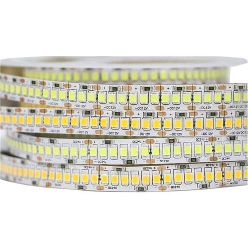 5M/Lot DC 24V 240Leds/m Non waterproof DC 12V SMD 2835 LED Light Strips Flexible Neon Tape Warm white Home Holiday Decoration