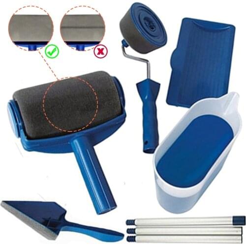 8PCS Pro Paint Roller Wall Decorate Brush Handle Kit Multifunctional House Corner Painting Rollers Runner Painter Tool Set DIY