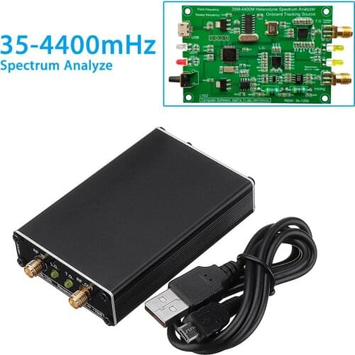 Spectrum Analyzer USB LTDZ 35-4400Mhz Signal Source with Tracking Source Module RF Frequency Domain Analysis Tool With shell