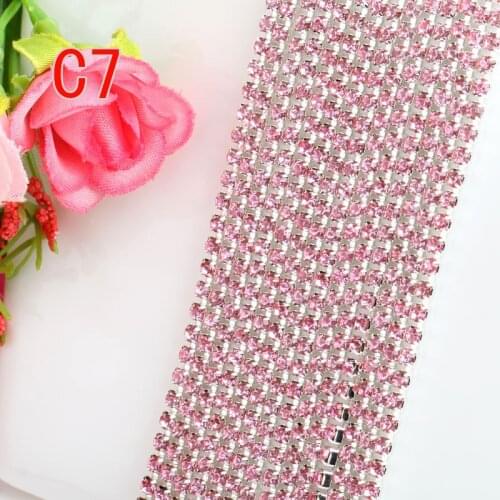 Deal Factory sales silver base clear rhinestone chain 3mm 10yards/roll