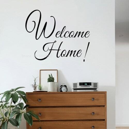 Welcome Home Vinyl Wall Stickers Lettering Decals House Wall Decor For Bedroom Family Inscription Warm Mural Wall Decal LL259
