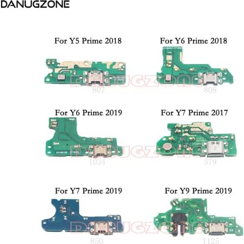 USB Charging Dock Port Socket Jack Plug Connector Charge Board Flex Cable For Huawei Y6 2018 Y6 Y9 Prime 2019 Y5 2017 Y7 Pro