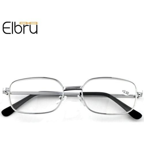 Elbru Fashion Metal High Definition Reading Glasses Vintage Eyewear Portable Gift For Parents Antifatique Presbyopic Eyeglasses