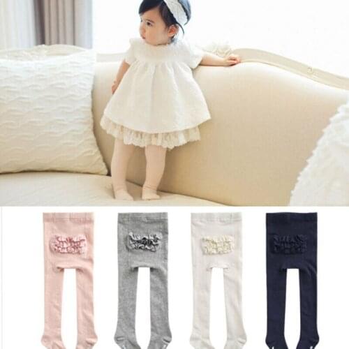 Focusnorm Fashion Kids Girls Stocking Cotton Plain Toddler Baby Tights Newborn Heart Pantyhose 4 Style Cute Tights