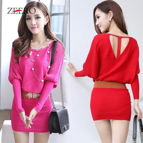 Модные вязаные платья Huan-Qing China At AliExpress