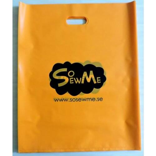 35x45cm custom shopping handle plastic gift bag for shoes and promotion