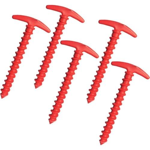 Tent Peg Outdoor Camping Tent Nail Tent Windproof Stakes Auger Screw Threaded Nails Tent Accessories