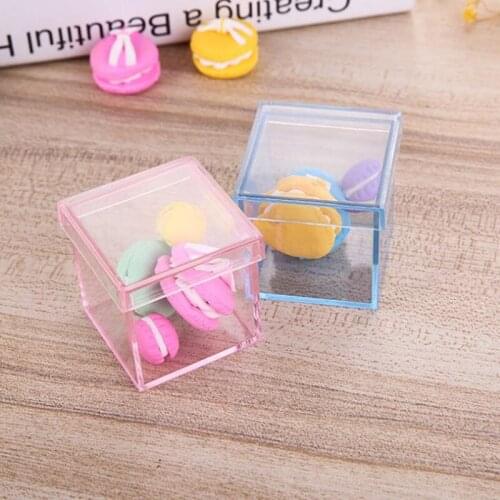Square Plastic Clear Transparent Collection Container Case Storage Box Coin Capsules Holders F20173393