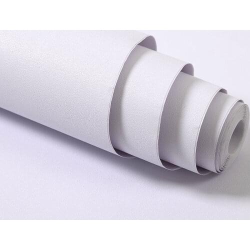 Matte White Contact Paper Home Decorative Waterproof Wall Stickers PVC Self-Adhesive Wallpaper Living Room Cabinet Wall Stickers