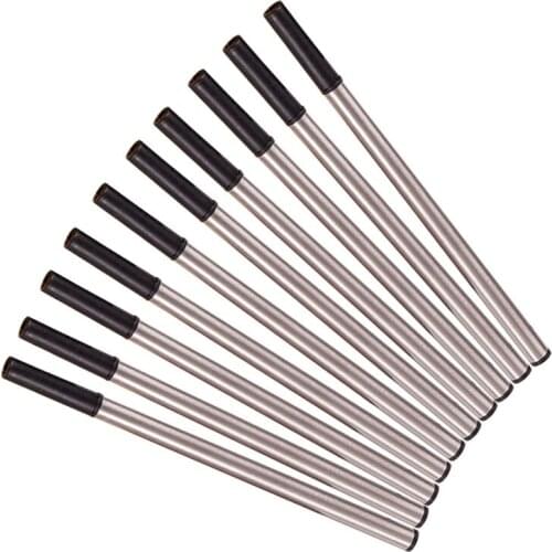 METAL REFILL 10 PCS BEST MEDIUM NIB FOR ROLLER BALL PEN SCREW TIP BLACK / BLUE INK FIT THE MB PEN except THE STAR WALKER MODEL