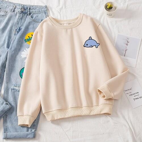 Kawaii Cartoon Sweatshirt Women 90S Ulzzang Hoodie for Couple Winter Cotton Casual Ladies Pullover Streetwear Kpop Clothes
