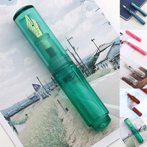 Mini Resin Short Fountain Pen F Tip 0.5mm Business Fountain Pen Office Stationery School Supplies Writing Pen