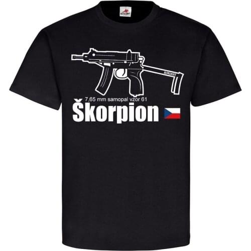 Short Sleeve For Men Clothing Summer Skorpion Maschinenpistole MP 7,65 Samopal vzor 61 skorpion CSSR T Shirt Tee Shirt