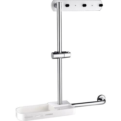 Shower head set lifting rod tray shower bracket with hook rack shower rod adjustable shower seat