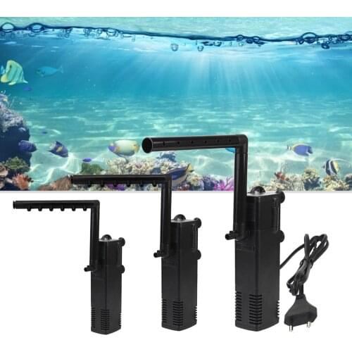 EU Plug Low Level Water Submersible Water Filter Pump Turtle Tank Filter Aquarium Fish Tank Oxygen Increasing Pump Add Oxygen