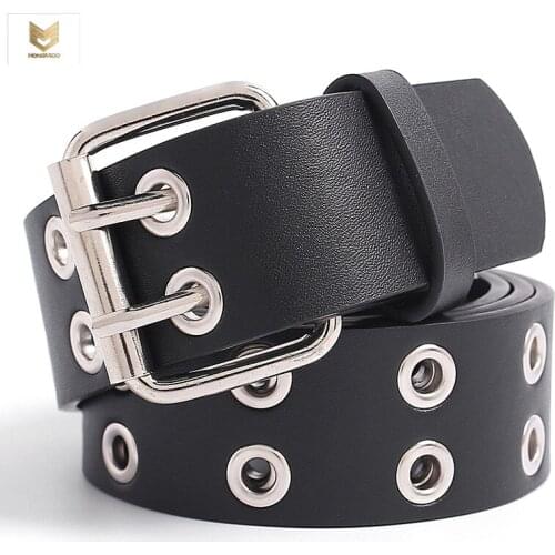 Hongmioo Sliver Studded Belt Men&Womens Rhinestone Rivet Belt Punk Rock With Pin Buckle ceinture femme