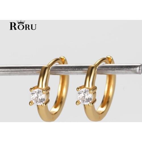 925 Sterling Silver Hoop Earrings Rose Gold For Women Opal Zircon Earring Hoops Luxury Mini Ear Rings Fine Jewelry Pendientes