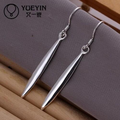 New fashion New Design silver plated jewelry Womens earrings brincos Wholesale Bridal Jewelry Dangle earring Cheap