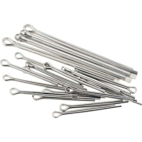 GB91 M1 M1.5 M2 M2.5 M3 M4 M5 304 Stainless Steel Split Pin Snap Pin Whistle Hairpin U-pin Steel Pin Length 8-70mm Cotter Pin
