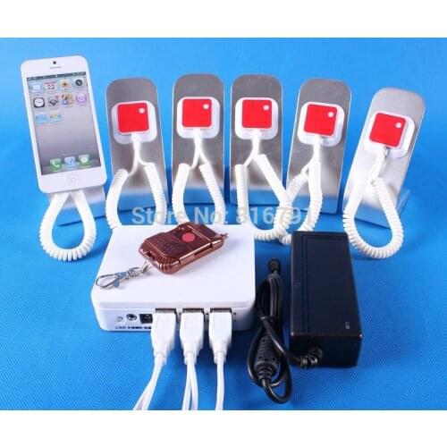 Anti-theft Alarm System Cell Phone Retail Shop Security Display with charging and Cellphone Holder Stand