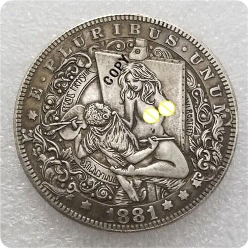 Type #31_Hobo Nickel Coin 1881-CC Morgan Dollar COPY COINS-replica commemorative coins