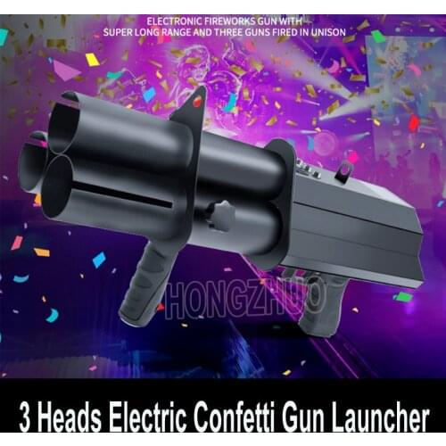 Triple Confetti Gun Trigger Electric Party City Confetti Cannon Confetti Fx Shooter Hand Control Wedding Confetti Maker for Dj