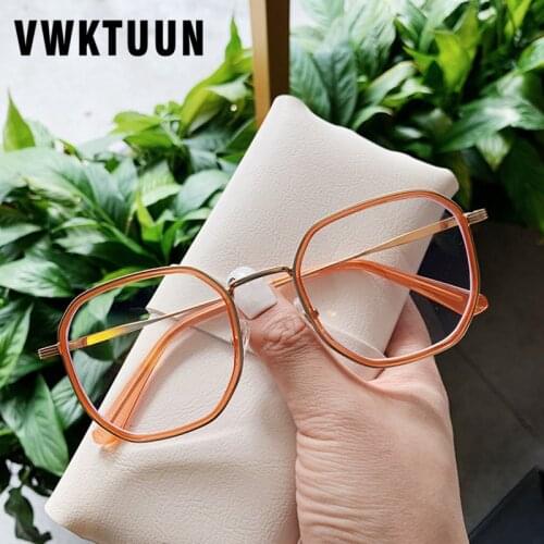 VWKTUUN Transparent Eyeglasses Frames Square Glasses Frame Women Men TR90 Optical Glasses Frame Blue Light Blocking Glasses