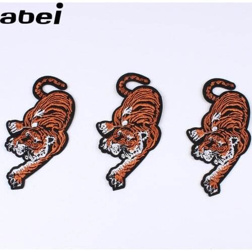 10pcs/lot Embroidered Leopard Patches Iron On Sew On Animal Stickers DIY Coat Jeans Backpack Fabric Appliques Accessories