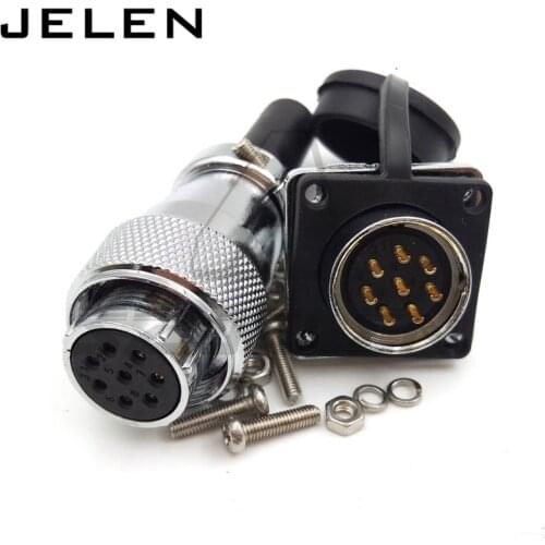 WS20, panel mount connector 8pin plug socket, Rated current 25A, Automotive electronic plugs and sockets, aviation connector