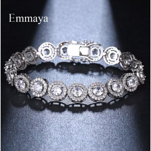 EMMAYA New Arrival For Charming Female Classic Series Round Shape AAA Zirconia Multicolors Bracelet Fashion Statement