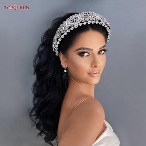 TOPQUEEN FG24 Gorgeous Baroque Full RhineStone Hairband for Women Girls Head Jewelry Headpieces for Woman Hair for Wedding
