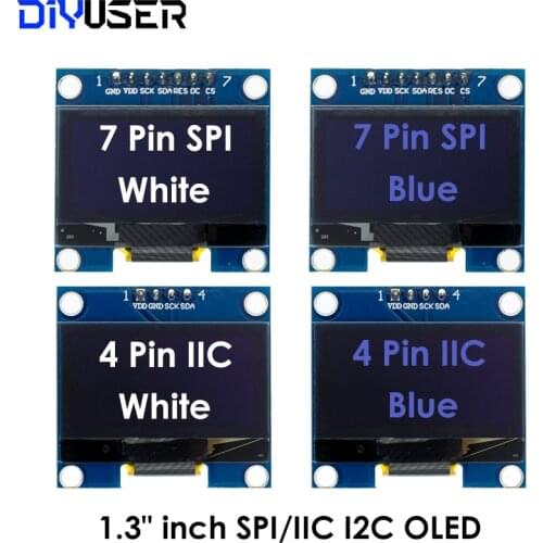 1.3 inch OLED module white/blue SPI/IIC I2C Communicate color 128X64 1.3 inch OLED LCD LED Display Module 1.3" OLED module