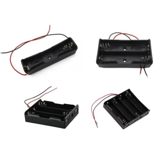 18650 Power Bank Cases 1X 2X 3X 4X 18650 Battery Holder Storage Box Case 1 2 3 4 Slot Batteries Container With Wire Lead