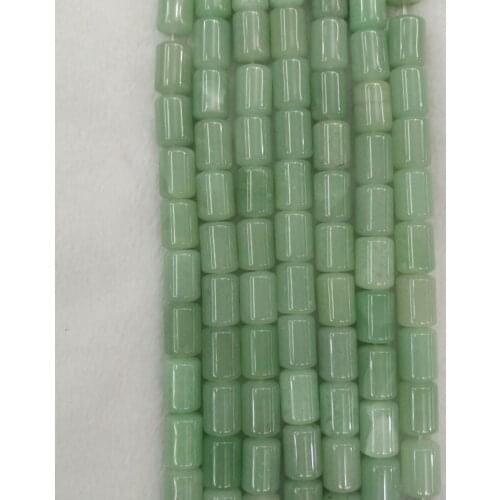 2016 Fashion good quality natural green aventurine Cylinder Beads 10x14mm for jewelry accessories Wholesale 50pcs/lot free