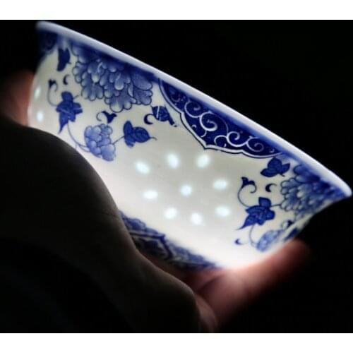 2020 Fashion Bone China Dinnerware Ceramic Bowl Tableware Porcelain Rice Bowls Soup Bowl Dessert Lucky Ruyi Pattern Exquisite