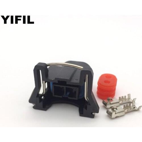 5pcs/lot 2 Pin/Way Female EV1 Fuel Injector Connector Plug For Delphi Namz ND LS1 LSx 12129142