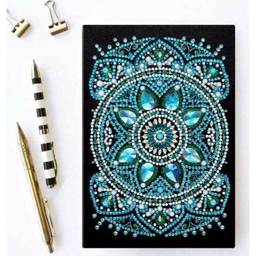 50 Pages Diamond Painting Notebook DIY Mandala Special Shaped Diamond Embroidery Cross Stitch A5 Notebook Diary Book