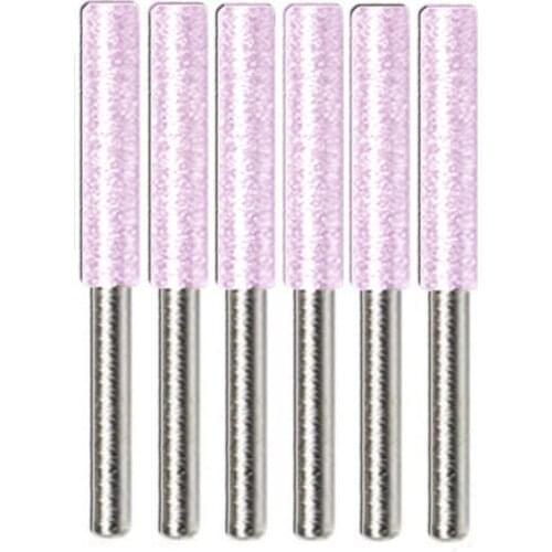 6pcs 1/8" 4.8mm Diamond Chainsaw Sharpener Burr Stone File Chain Saw Sharpener Burr Stone File Convenient Rotary Tool