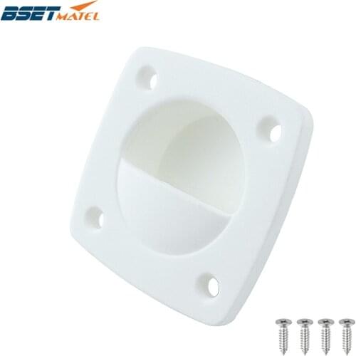 White Nylon Recessed Flush Sliding Door Handle Pull Square Hatch Pull Handle Motorboat Marine Boat Yacht Cabin Accesories