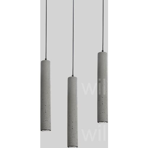 Willlustr cement pendant light LED gray concrete suspension lamp minimalist design lighting hanging lamp dinning room restaurant