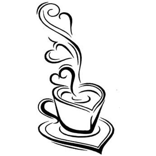 Decorative Kitchen Coffee art wall stickers - Delicious coffee Mugs Cafe mural wall decorations Vinyl Wall Decals