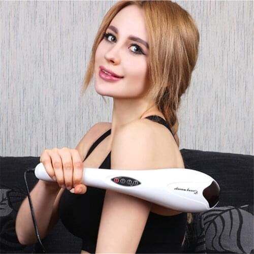 Dolphin Electric Cervical Neck Massager Hammer Massage Back Relax Multifunctional Vertebra Roller Massage Stick