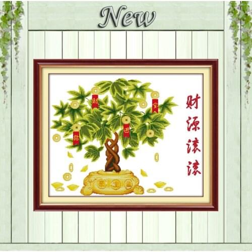 Money tree mascot home decor painting counted print on canvas DMC 11CT 14CT Chinese Cross Stitch kits needlework embroidery Sets