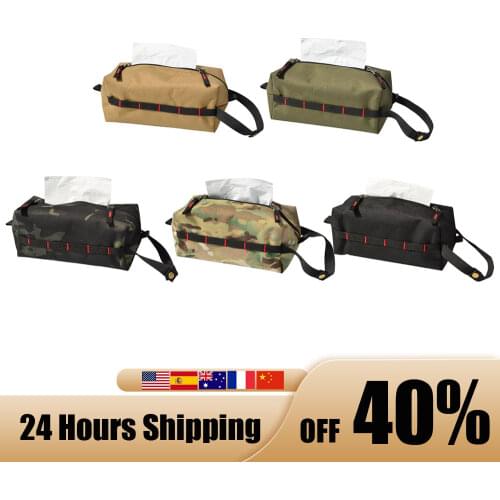 Tissue Box Holder, Waterproof Napkin Paper Tissue Storage Bag Toilet Paper Holder for Outdoor Camping Hiking