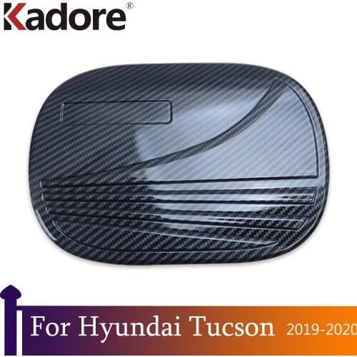 For Hyundai Tucson 2019 2020 ABS Carbon fiber Chrome Car Fuel Oil Tank Gas Cap Cover Trim Sticker Car Accessories