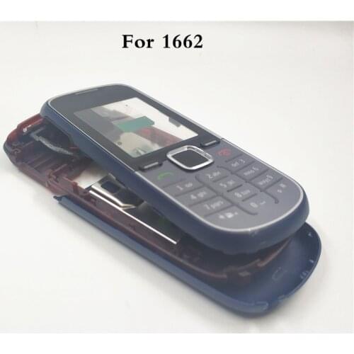 For Nokia 1662 Full Housing Case Cover Front Frame With KeyBoard Display Glass+Middle Frame+Back Cover